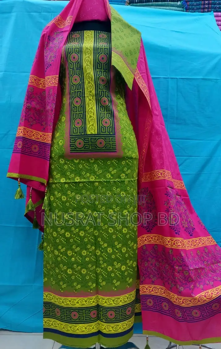 Vip Block Print Unstitch Three Piece