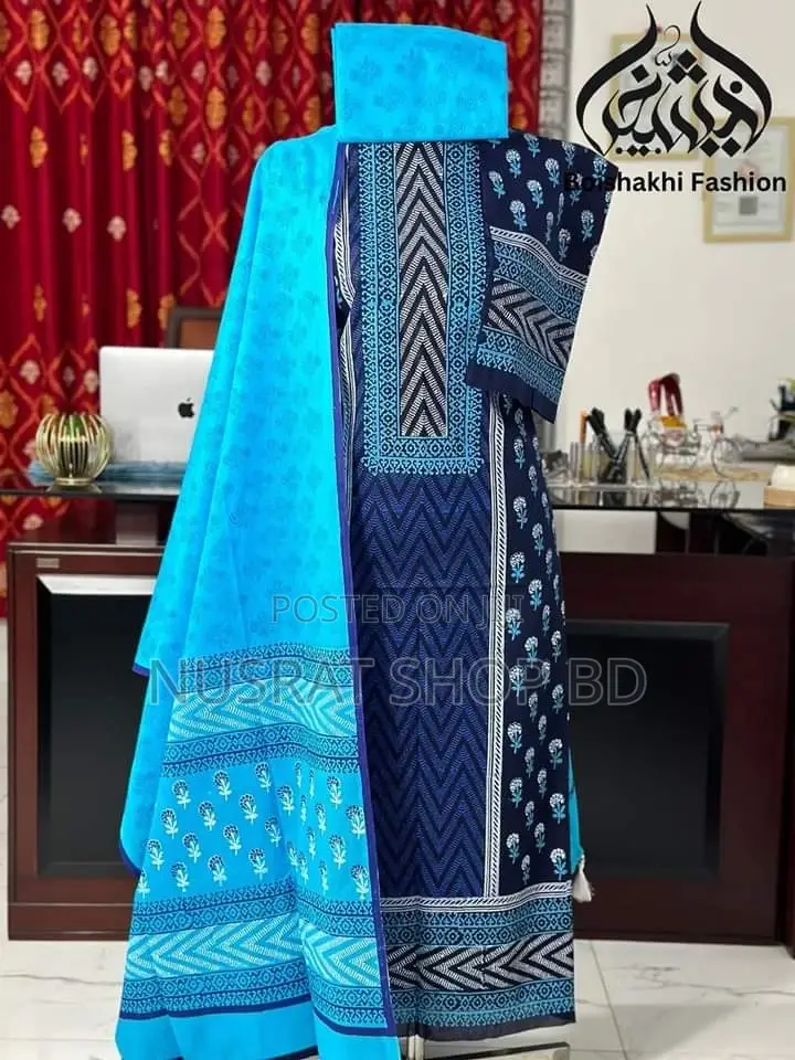 Vip Block Print Unstitch Three Piece