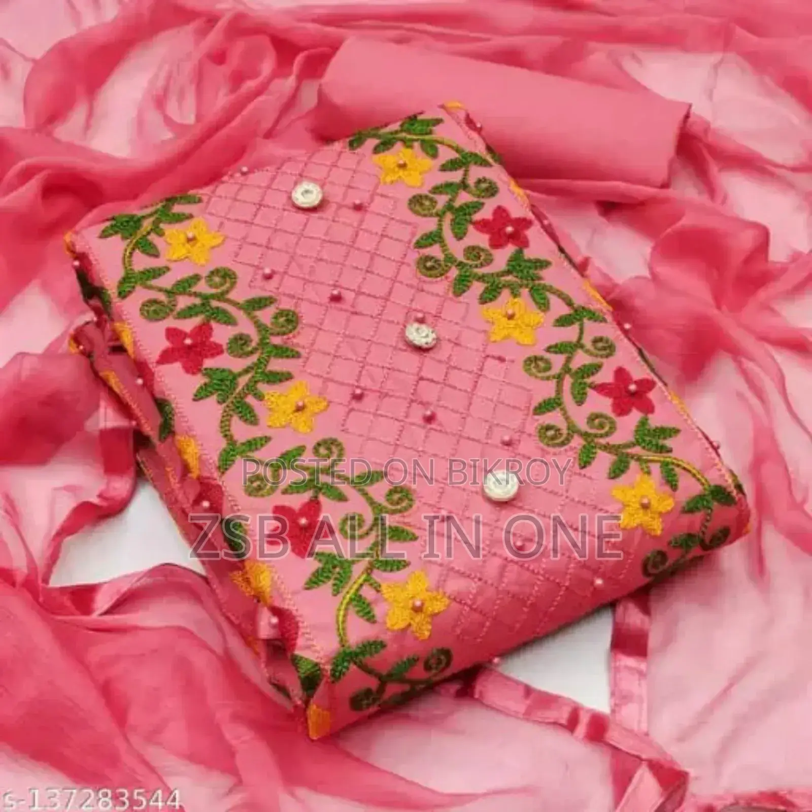 কাশ্মীরী আড়ি এম্ব্রডারী থ্রি-পিচ