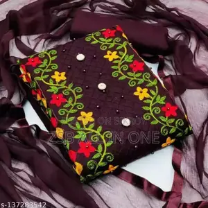 কাশ্মীরী আড়ি এম্ব্রডারী থ্রি-পিচ