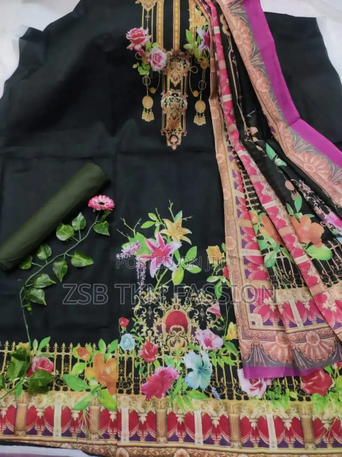 Pakistani Organdy Long Three Piece