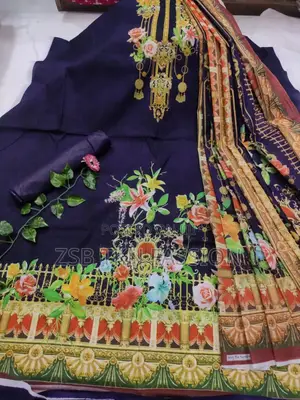 Pakistani Organdy Long Three Piece