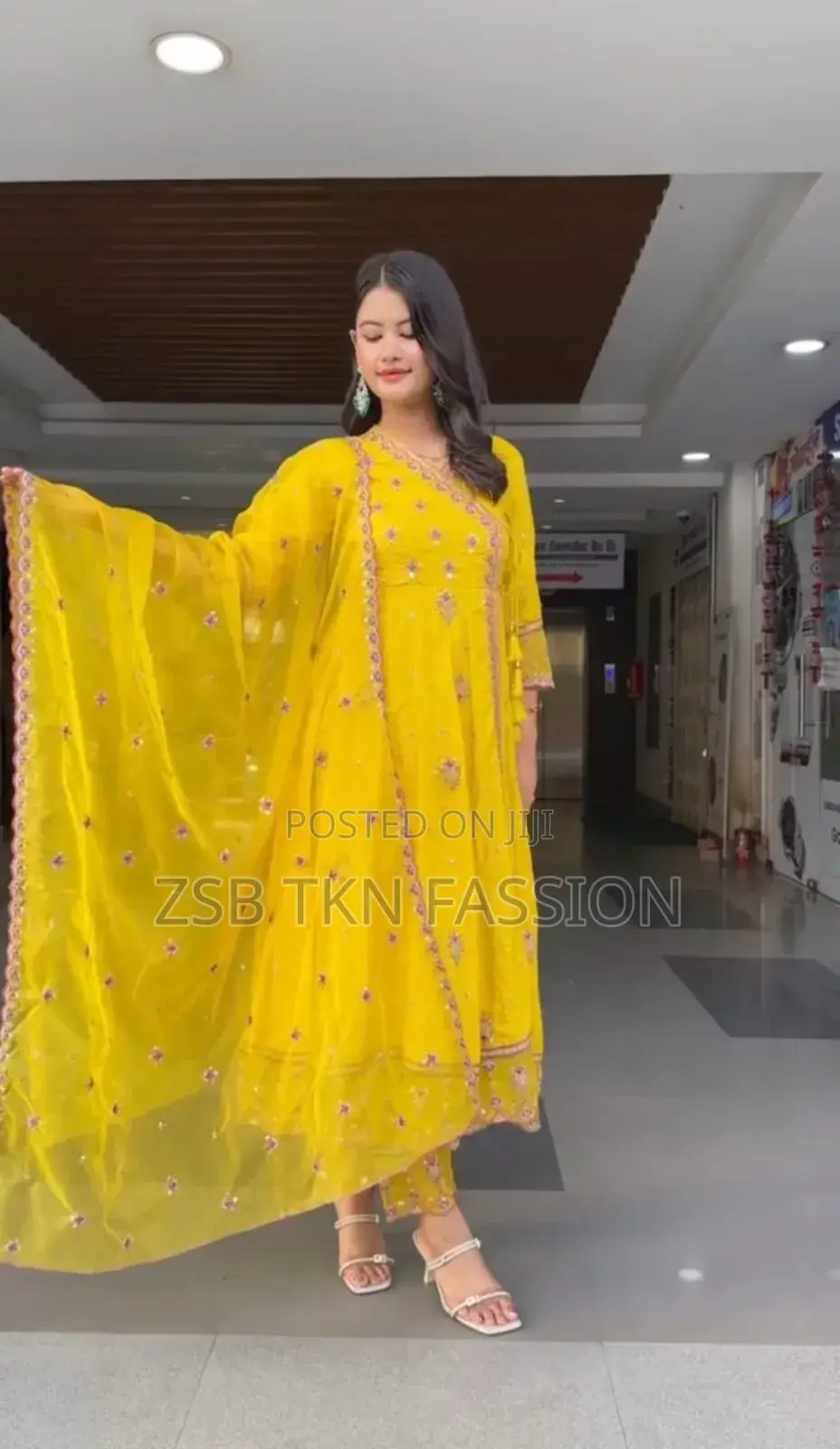 Skin Print Embroidery Gown