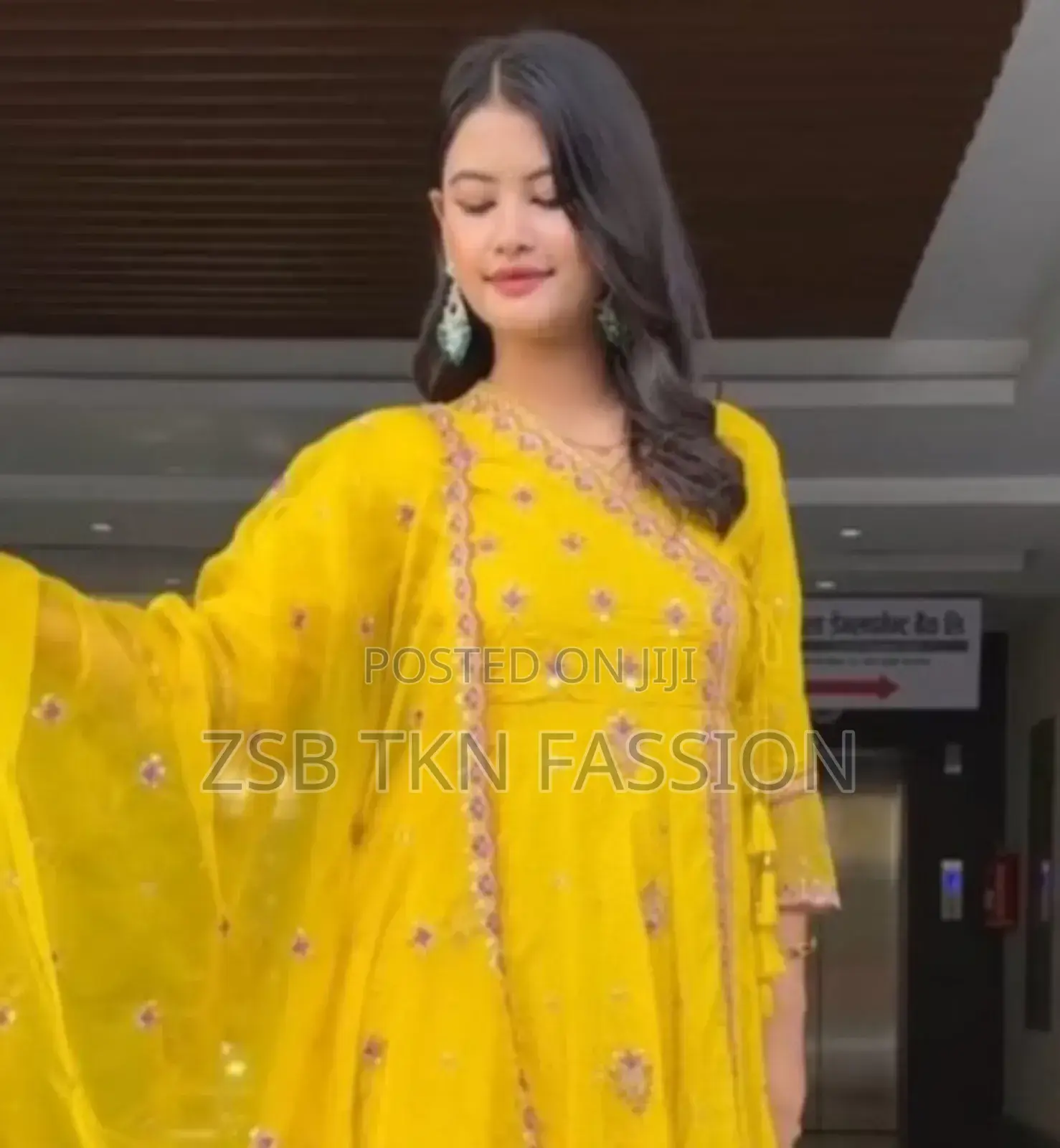 Skin Print Embroidery Gown