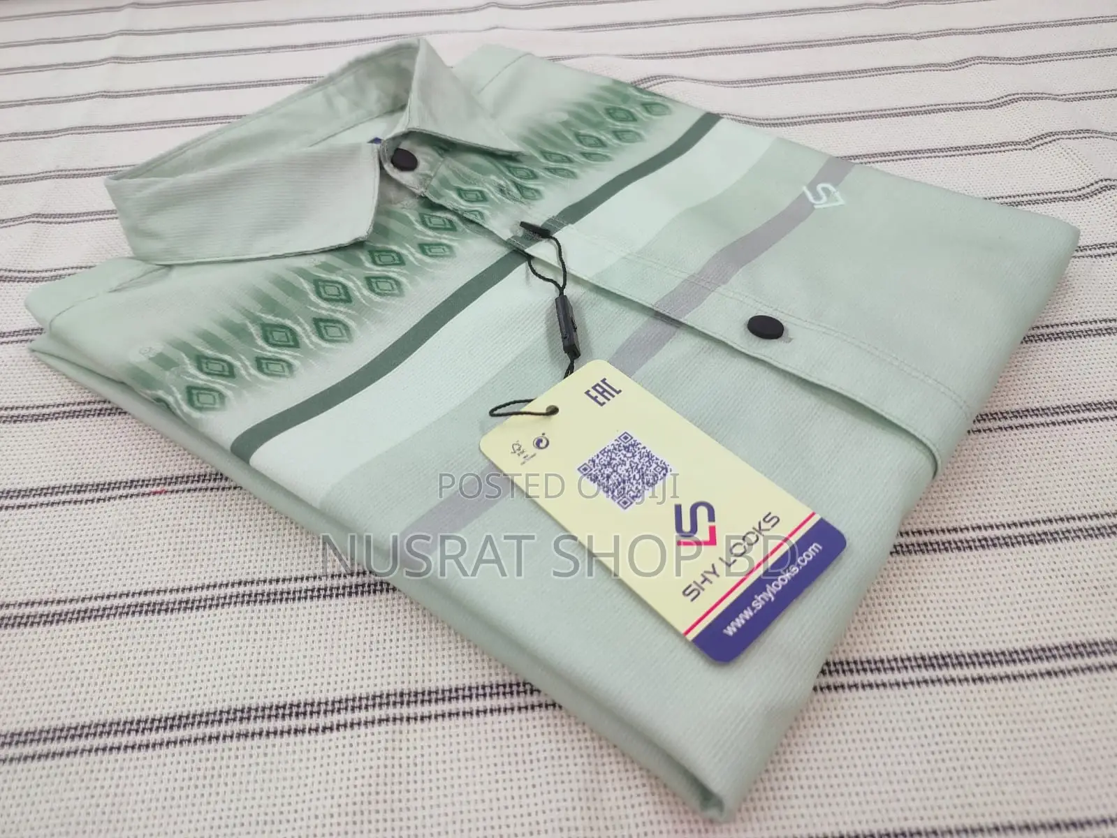 Luxury Spandex Print Shirt