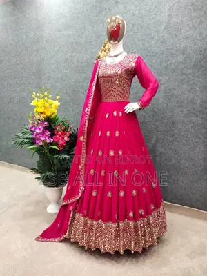 Readymade Georgette Embroidered Party Dress