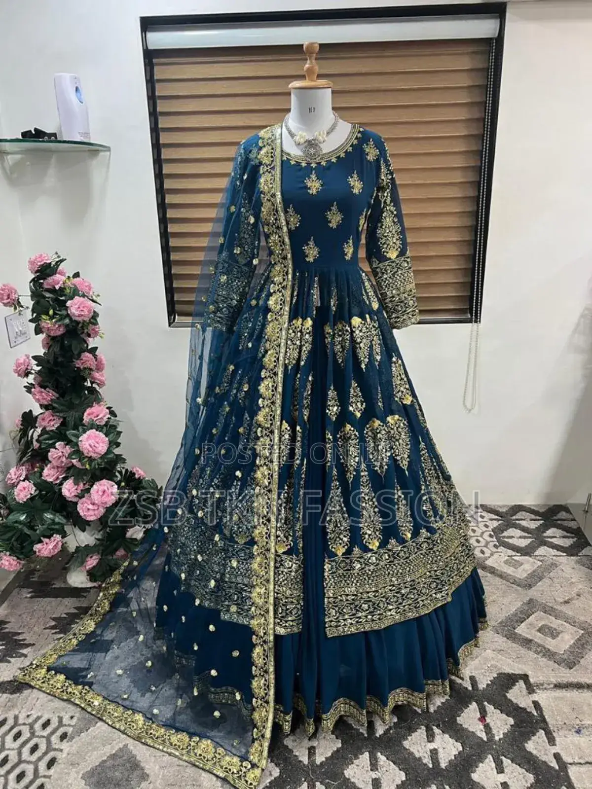 Readymade Georgette Embroidered Party Dress 