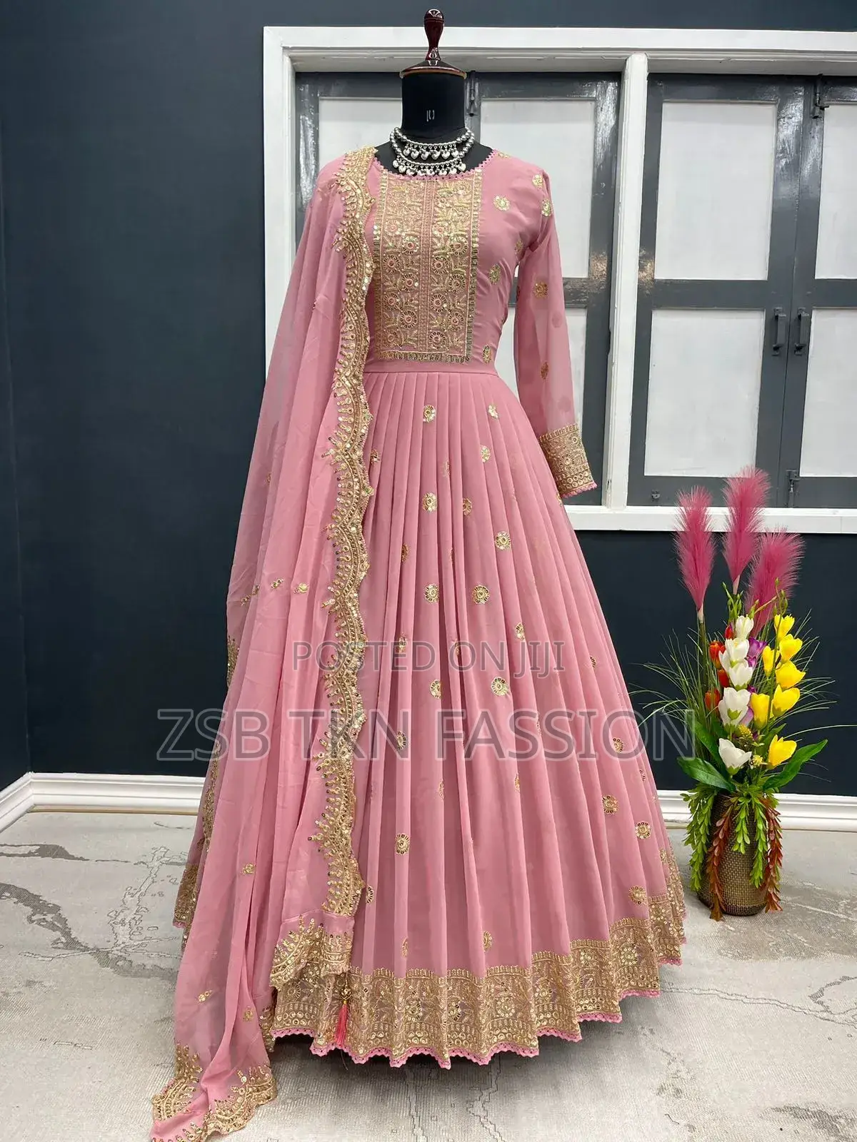 Readymade Embroidered Party Dress 