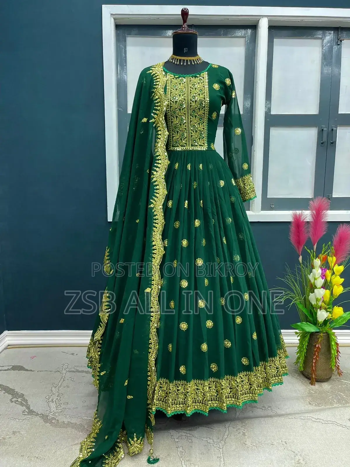 Readymade Embroidered Party Dress