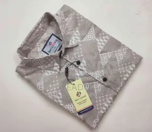 Photo - Pure Cotton Full Sleeve Print Shirt for Men's