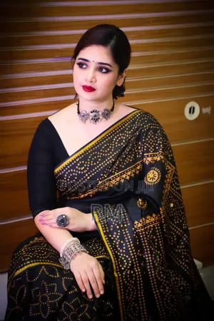 Photo - Block Print Reshmi Silk Sharee