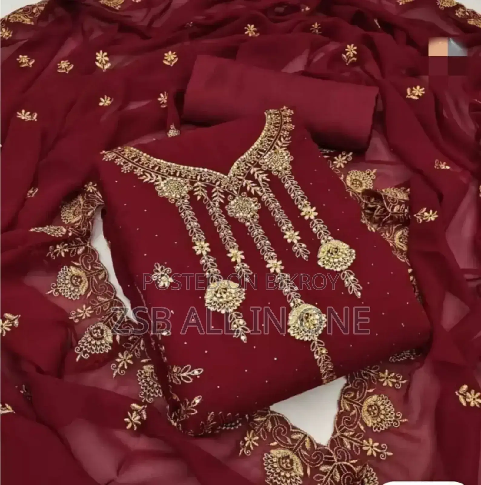 Embroidery Georgette Three Piece