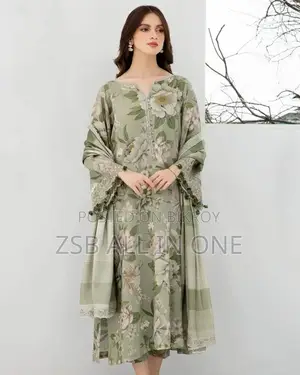 Premium Quality Digital Print Olive 3-Piece