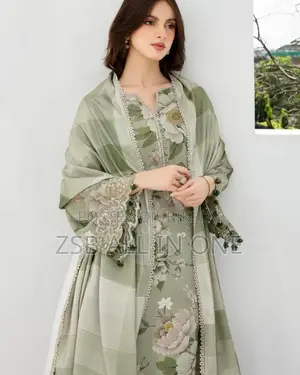 Premium Quality Digital Print Olive 3-Piece