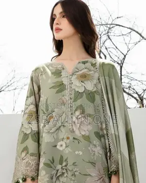 Premium Quality Digital Print Olive 3-Piece