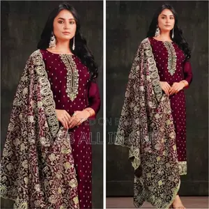 এমব্রয়ডারি সিকোয়েন্স ওয়েটলেস জর্জেট কামিজ