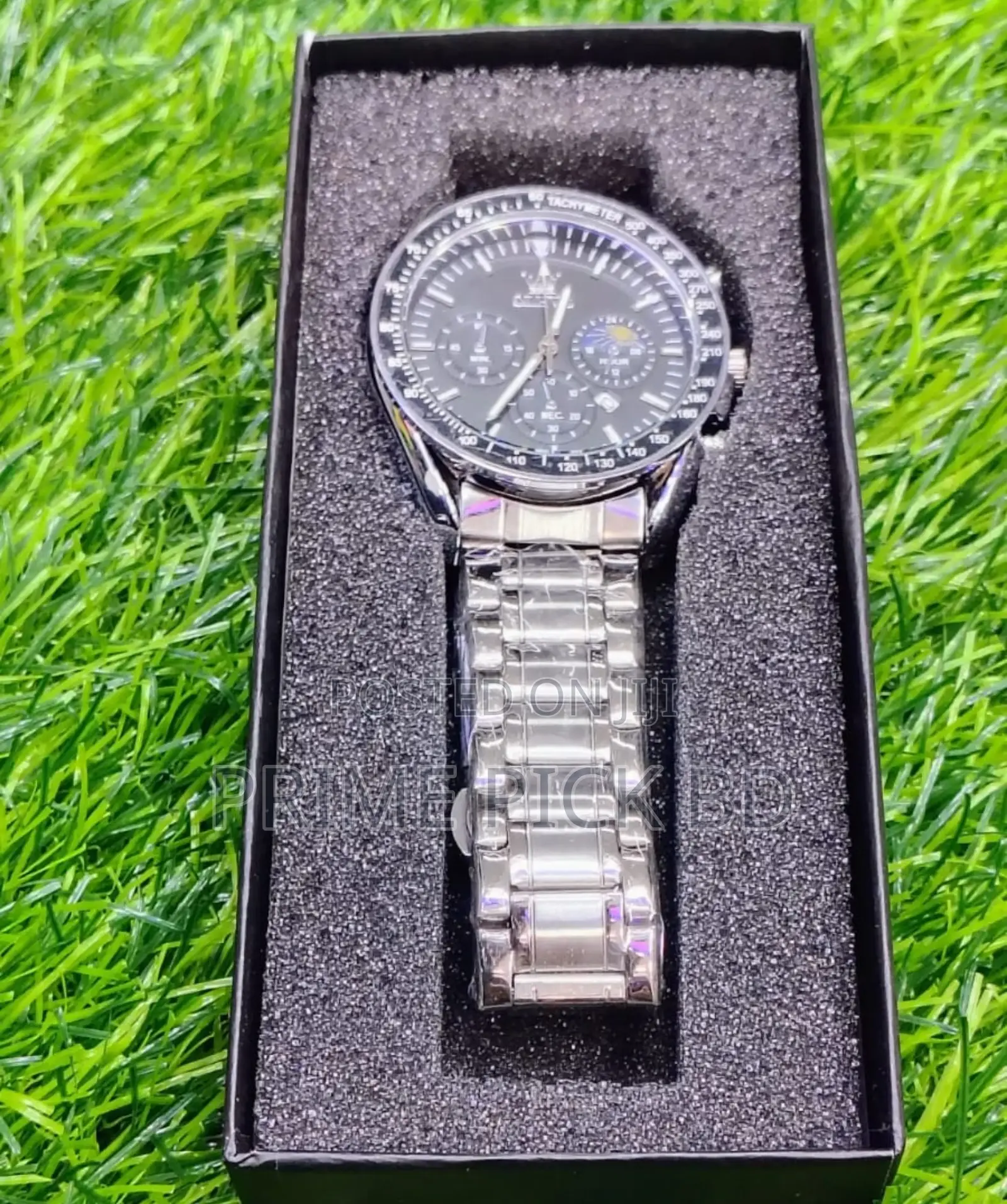 Olevs Men's Butterfly Lock Watch – Stainless Steel, Luminous