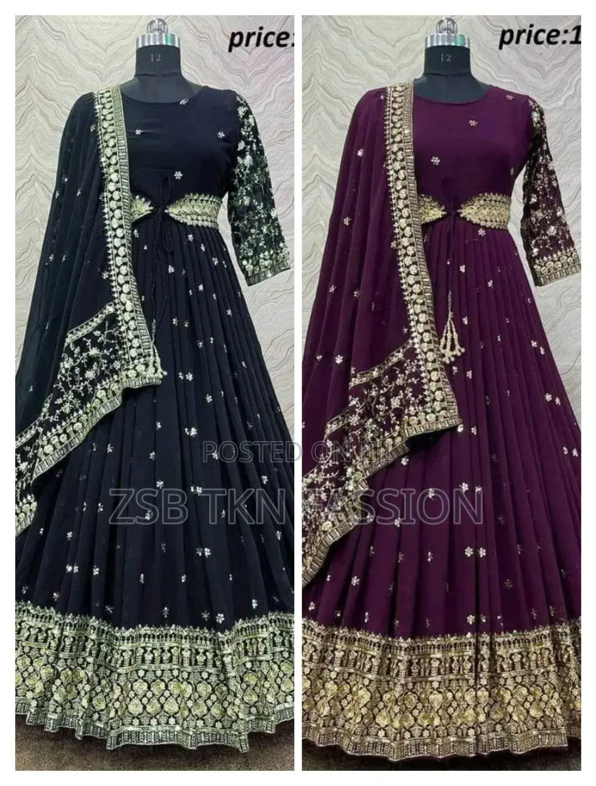 High-Quality Embroidery Party Dress Four Piece