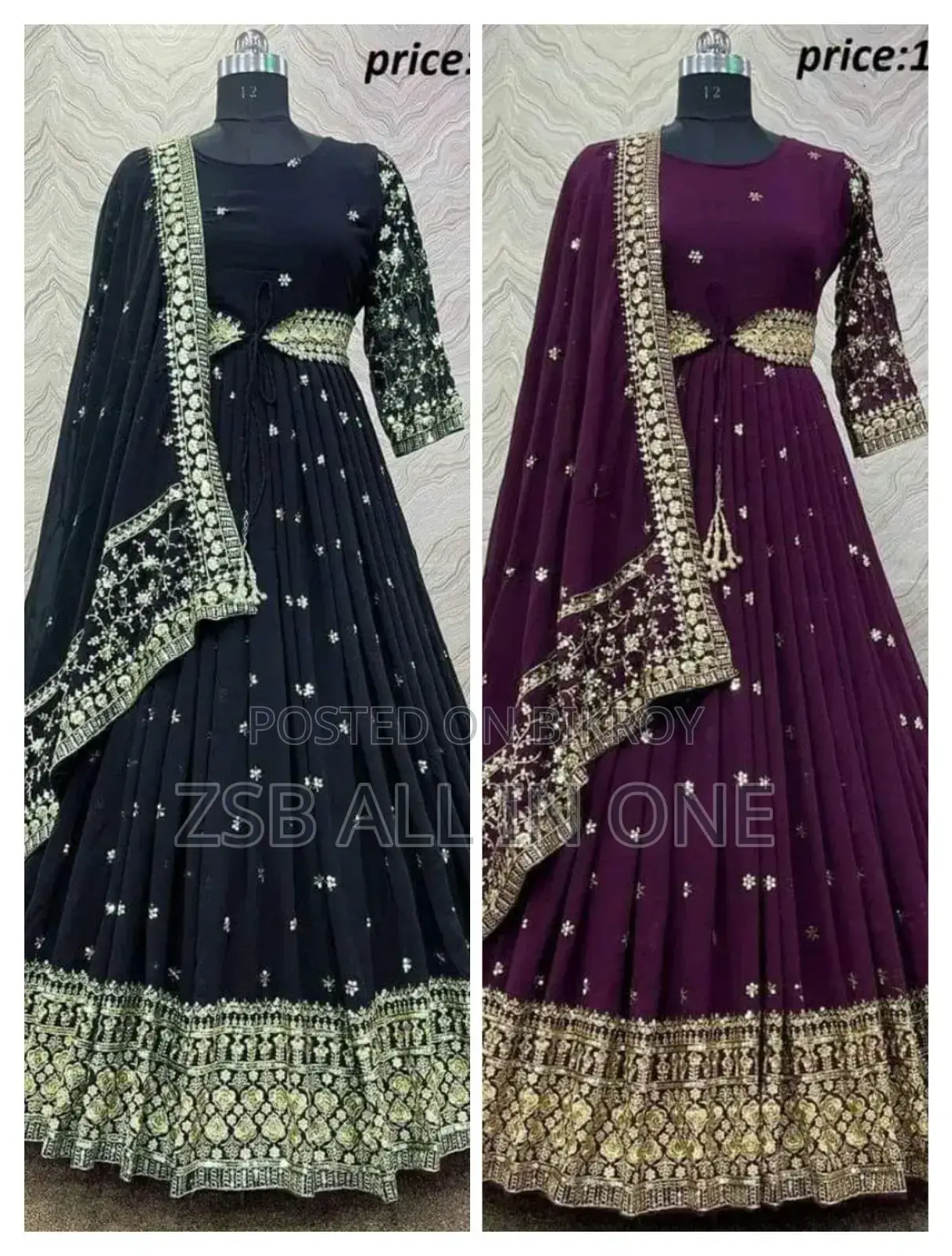 High-Quality Embroidery Party Dress Four Piece