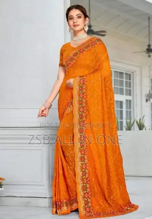 Indian Saree High Quality Blouse Piece Included
