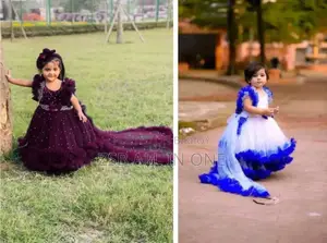 Baby Party Dress Body Bead Work.