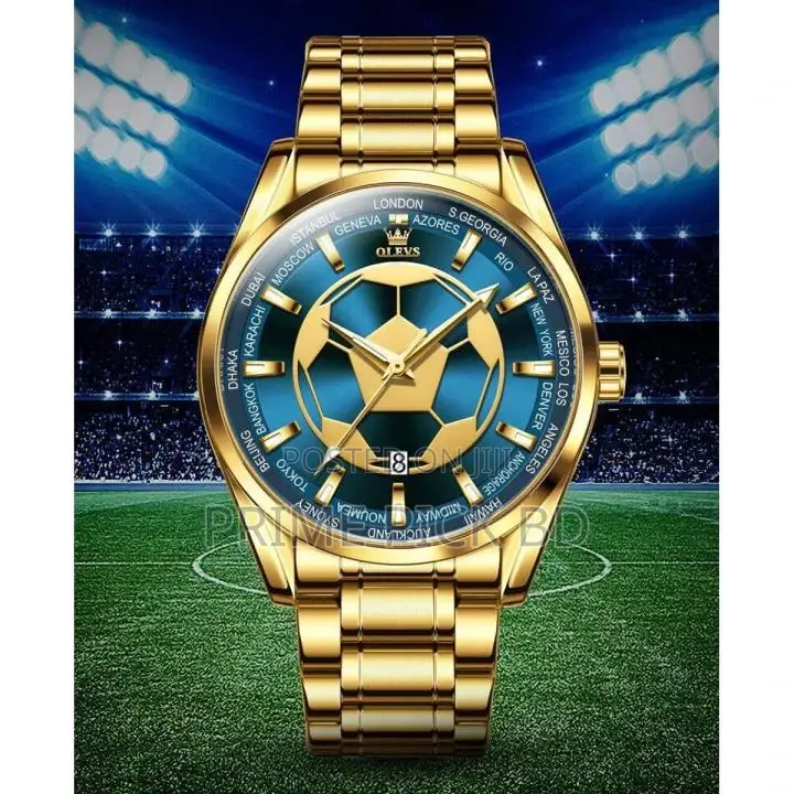 Olevs 9949 Football Dial Men's Luxury Watchsporty Elegant!