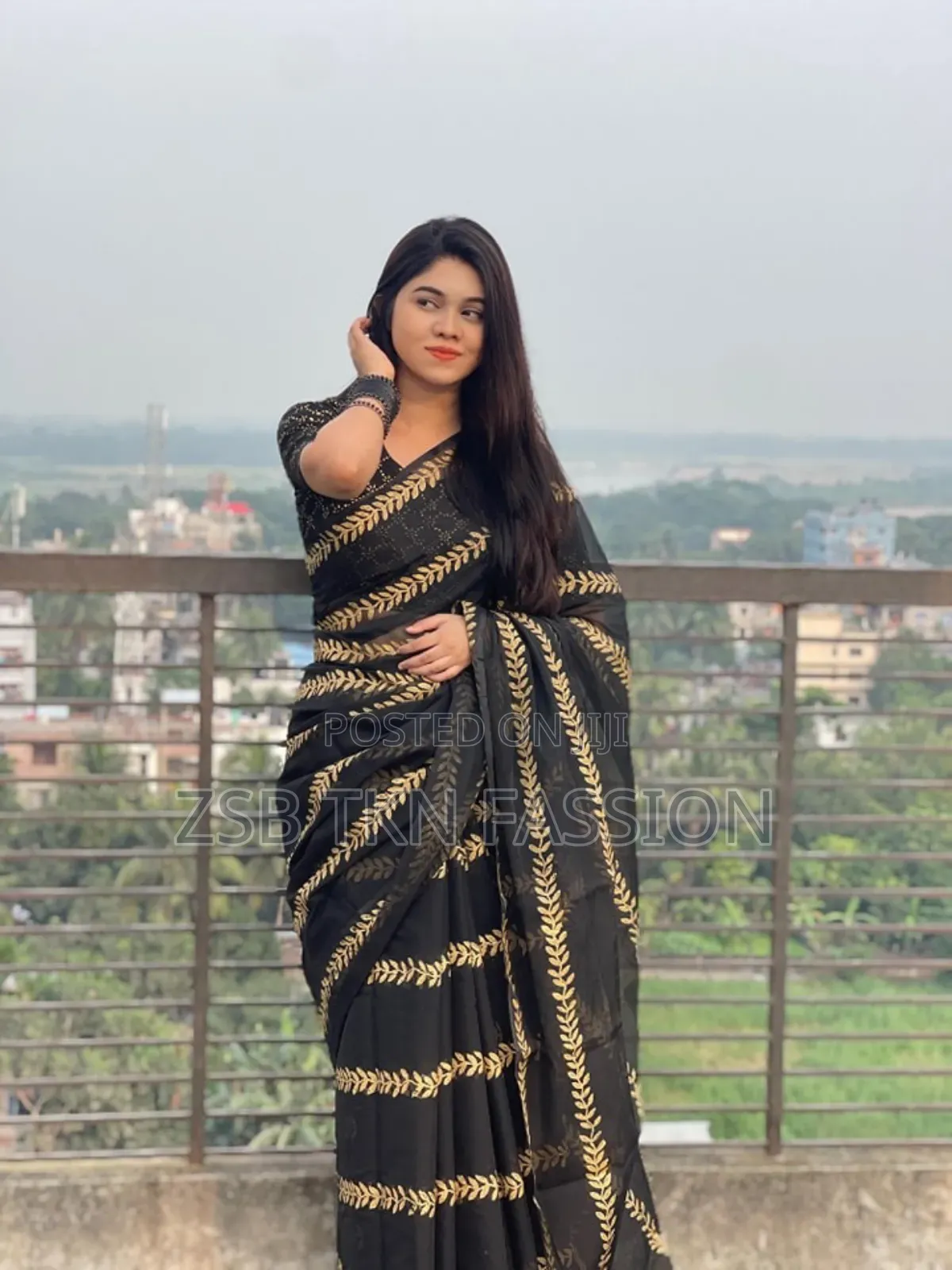 Premium Semi Muslin Saree With Blouse Piece for Girls