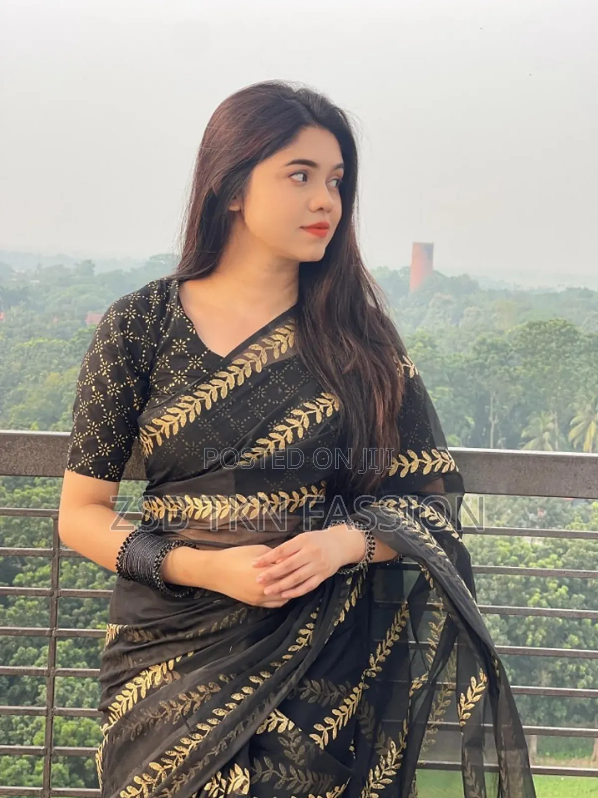 Premium Semi Muslin Saree With Blouse Piece for Girls