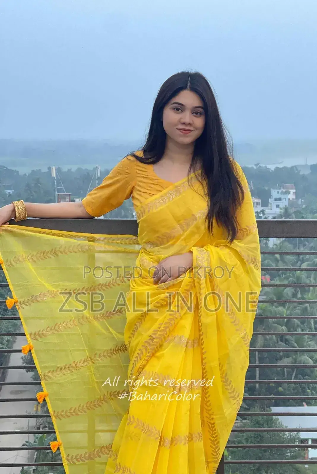 Block Print Saree With Blouse Piece