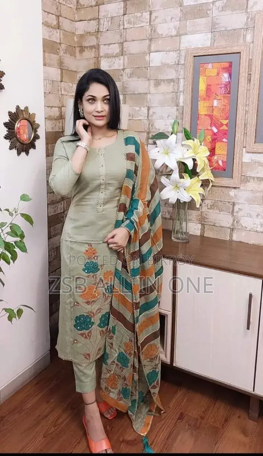 Unstitched Afsan Screen Print Three-Piece