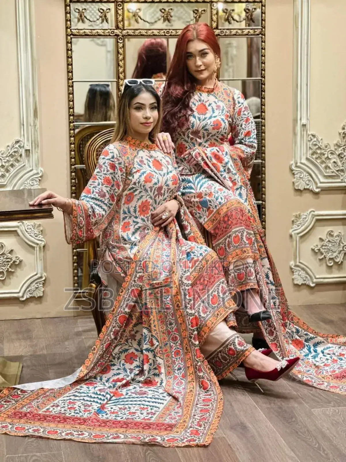 Digital Print Three Piece for Girls