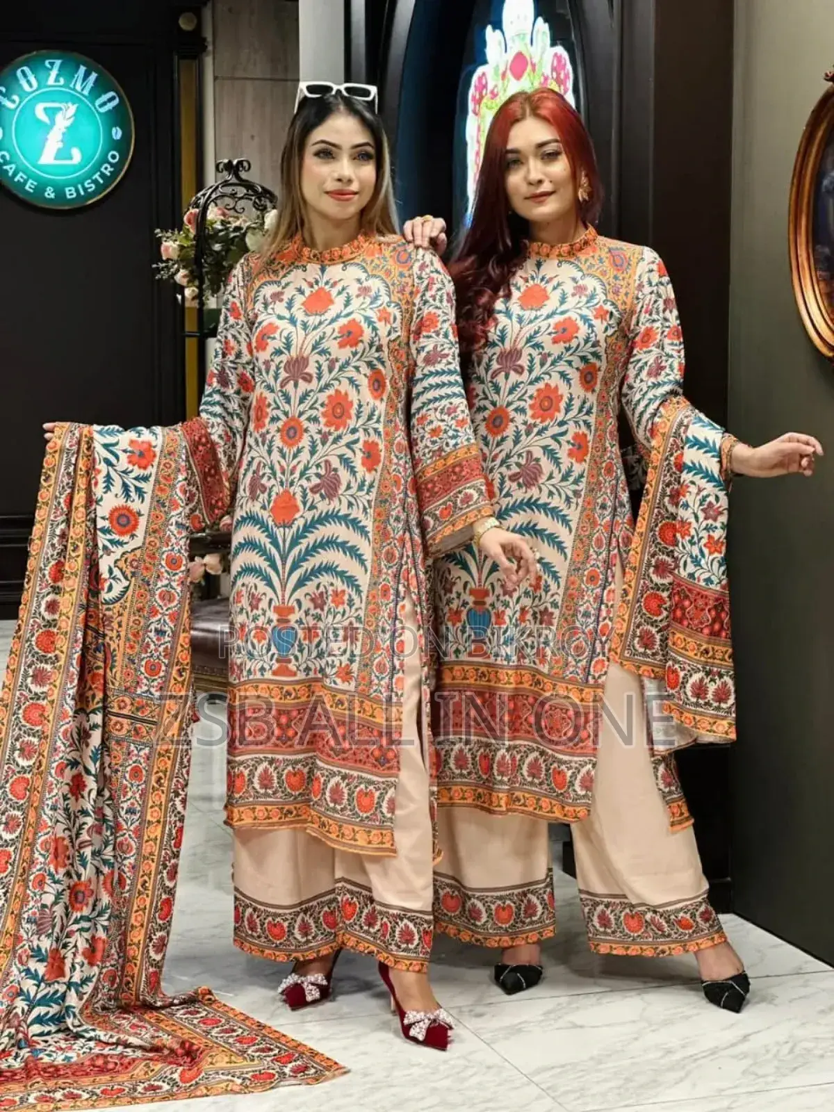 Digital Print Three Piece for Girls