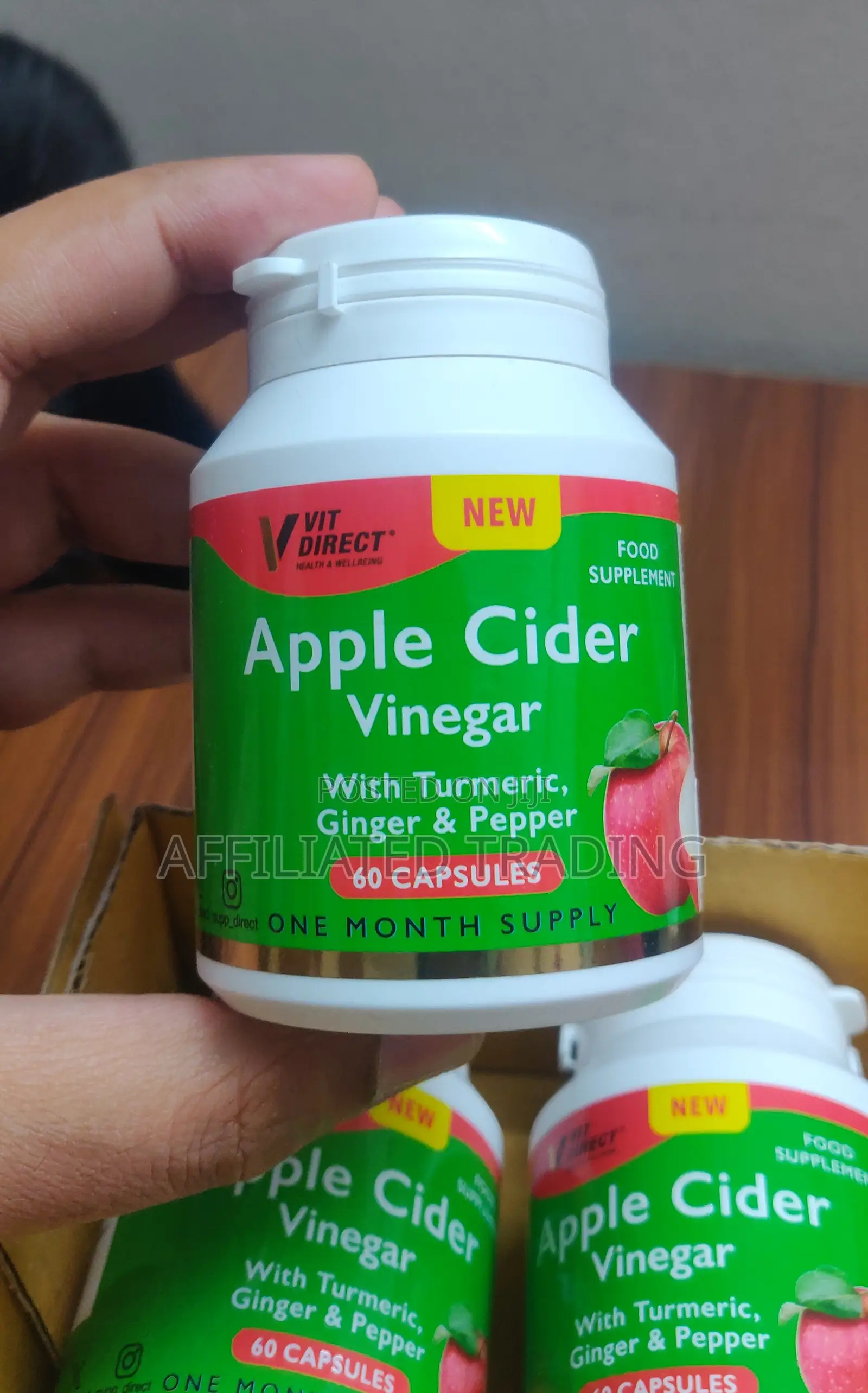 Apple Cider Vinegar (Turmeric, Ginger Pepper) 400mg Capsules