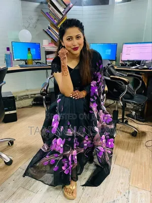 Hand Print Half Silk Sharee