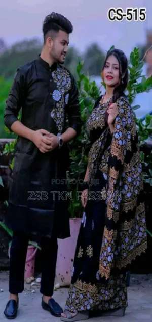 Photo - Block Printed Dhupian Silk Couple Set