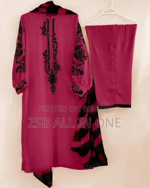 Readymade Embroidered Georgette Kameez Set