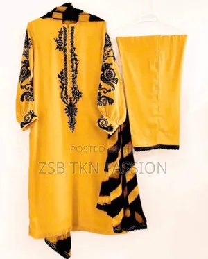 Readymade Embroidered Georgette Kameez Set