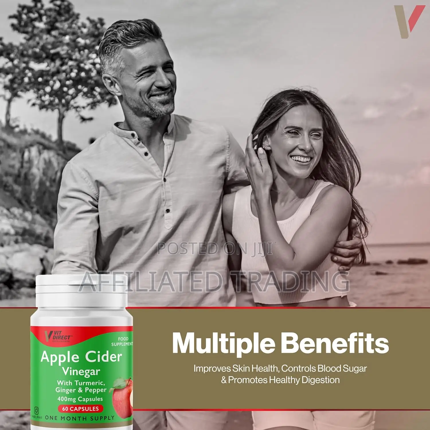 Apple Cider Vinegar (Turmeric, Ginger Pepper) 400mg Capsules