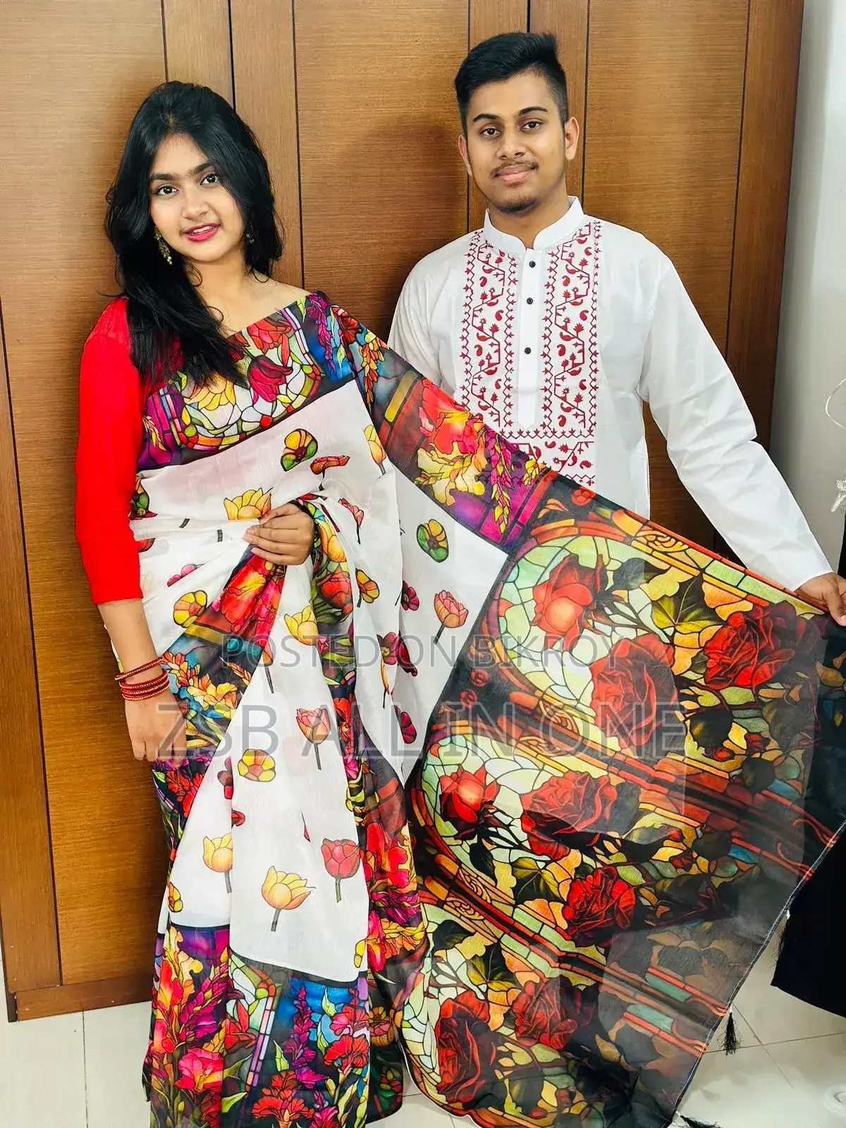 Shareepanjabi Couple With Blouse Piece