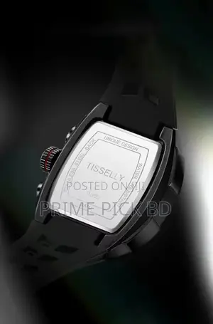 Tisselly Model 6623 - Waterproof Tonneau Quartz Watch