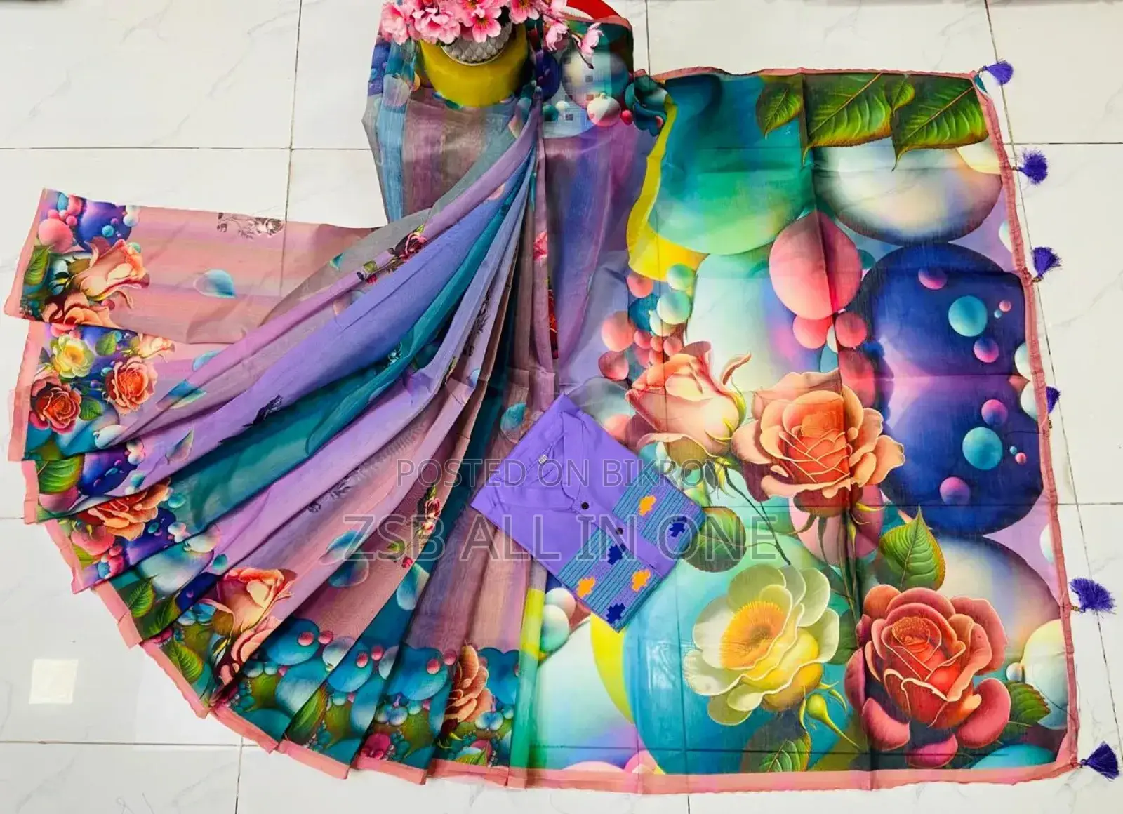 Couple Panjabi and Saree with Blouse Piece