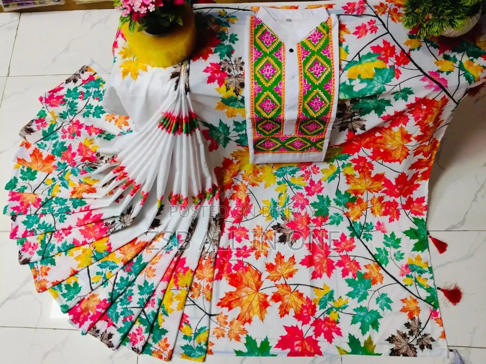 Couple Panjabi and Saree with Blouse Piece