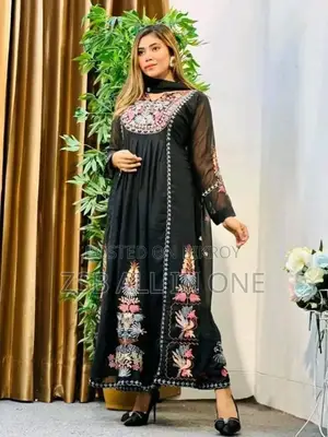 Embroidered Georgette Kameez Set Fashionable Elegant Design