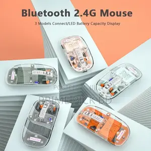 Rechargeable Wireless Mouse – Ergonomic Transparent Design