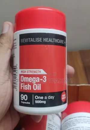 High Strength Omega 3 Fish Oil: 90 Capsules One a Day