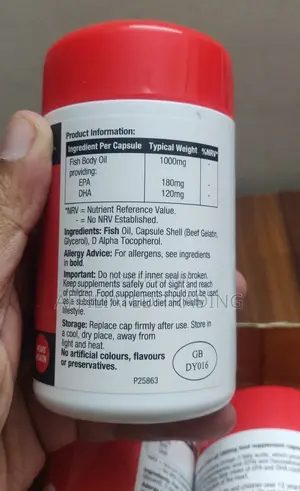 High Strength Omega 3 Fish Oil: 90 Capsules One a Day