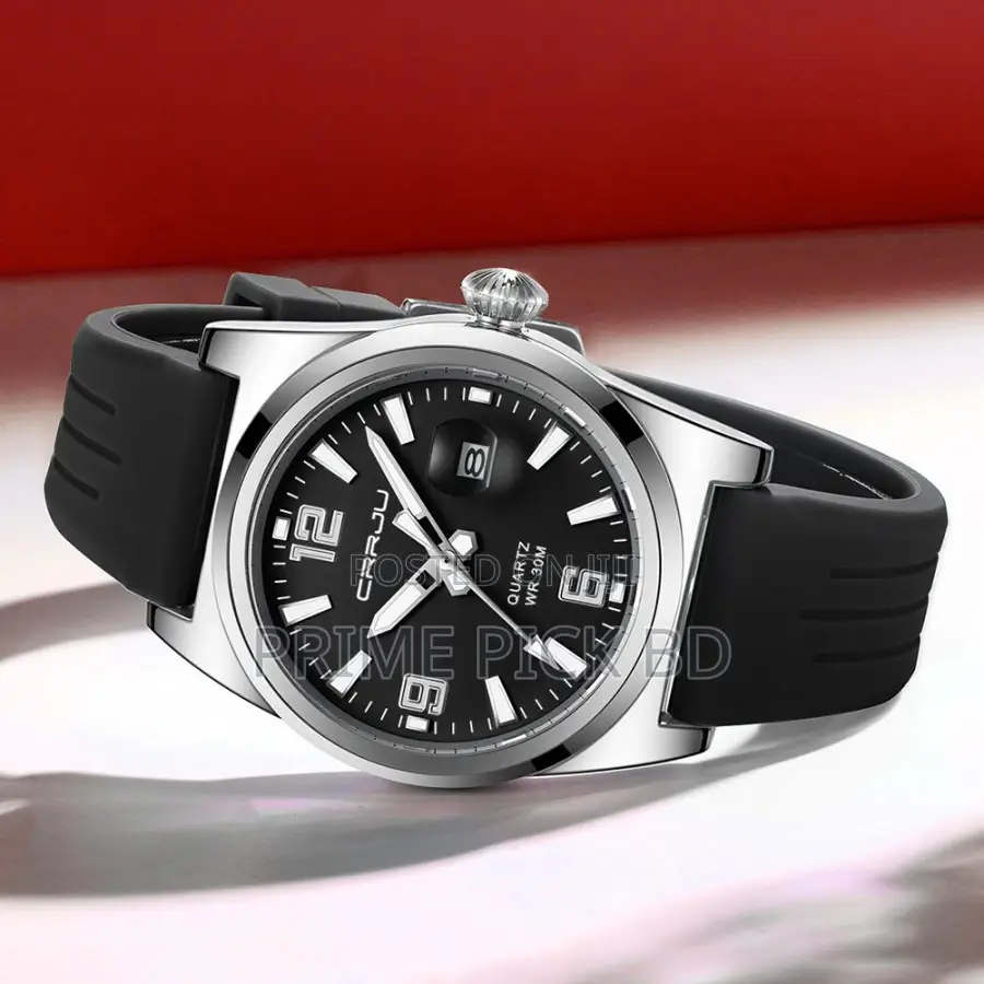 Crrju 2025 Men's Waterproof Sports Watch –Stylish Durable