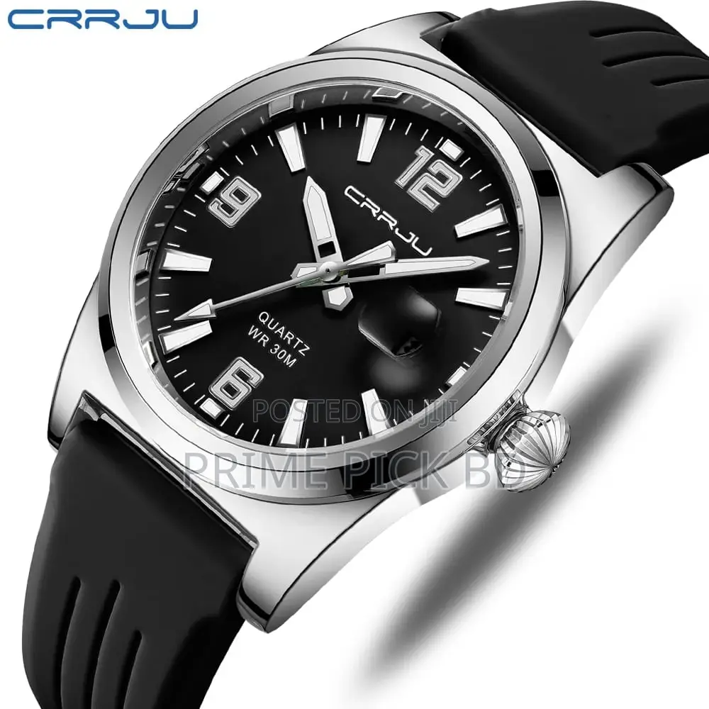 Crrju 2025 Men's Waterproof Sports Watch –Stylish Durable