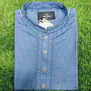 Photo - Exclusive Embroidery Cotton Panjabi Elevate Your Style!