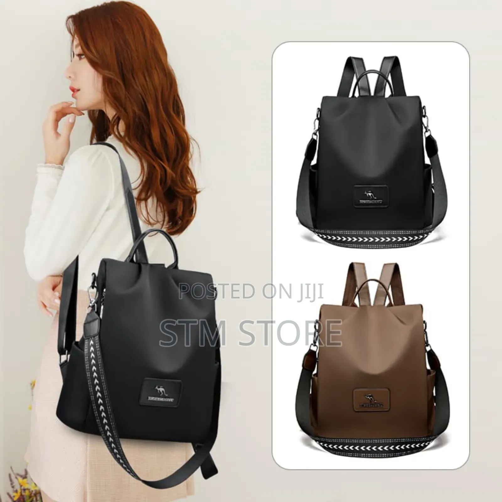 New Texture Oxford Cloth Women’S Backpack(Black)